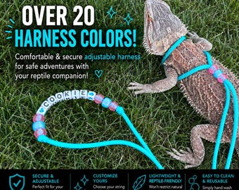 ADJUSTABLE HARNESS…Bearded Dragon | Reptile | Small Animal