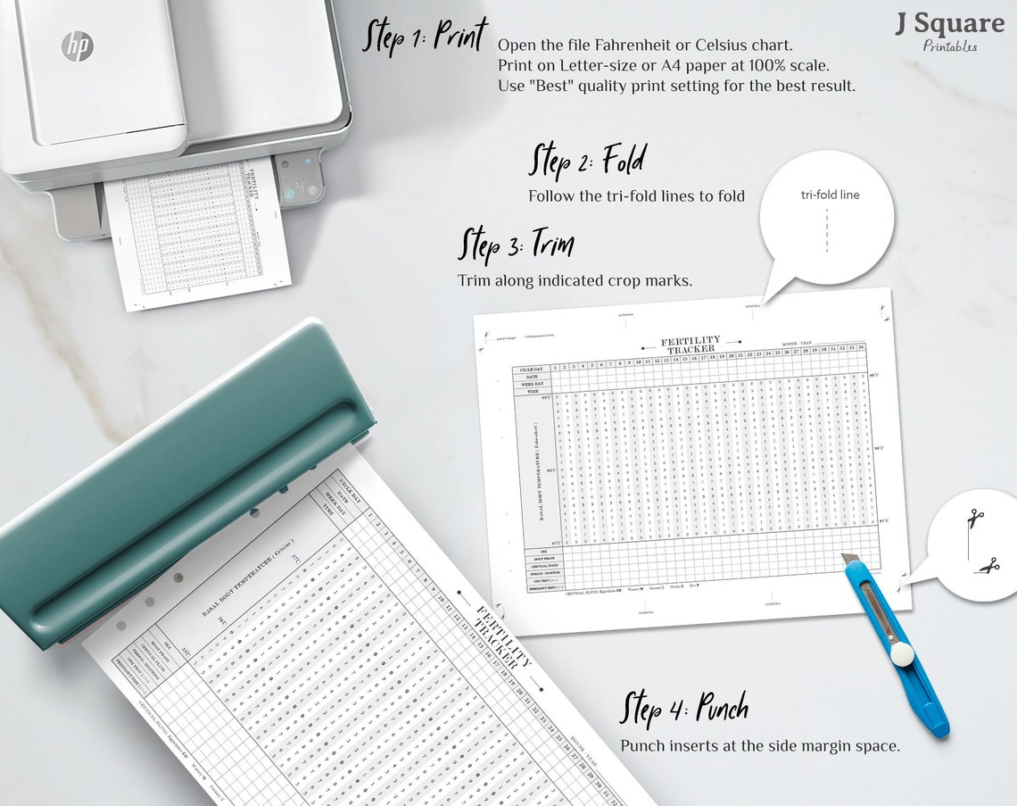 Printable Fertility Tracker Horizontal Layout Personal - Etsy