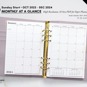 LV PM Agenda Inserts  Minimal Goal Planner Pack