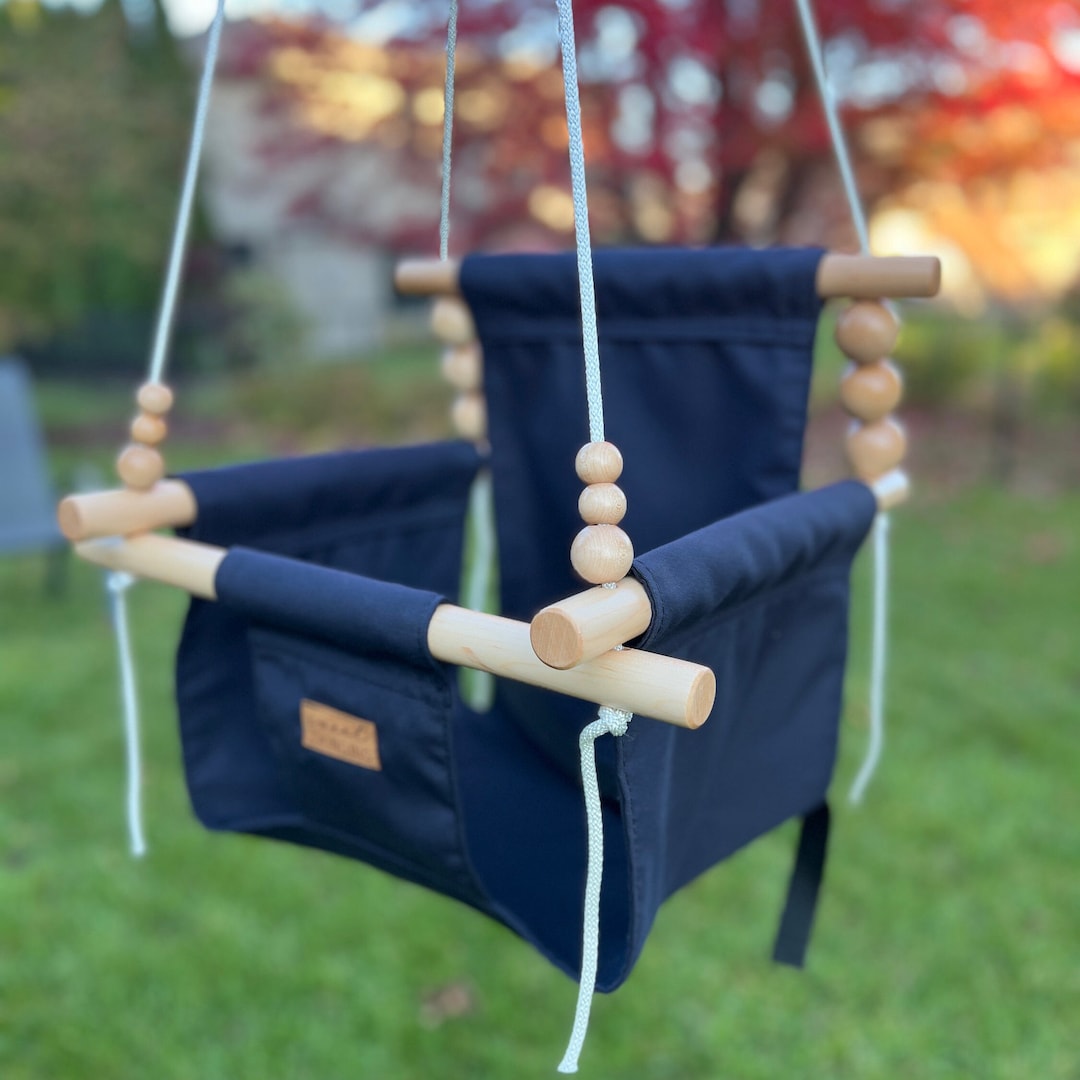 Blue Outdoor Toddler Swing Weatherproof Porch Furniture Outdoor Baby