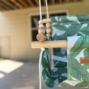 OUTDOOR Tropical Leaf Baby Swing Toddler Swing Baby Toys Baby Fabric Swing First Birthday Gift Porch Swing Swingset Swing image 5