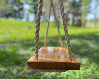 Bench Style Swing | Tree Swing | Rope Swing | Backyard Swing | Hickory Wood Swing | Porch Swing