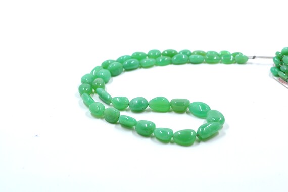 16inch Strand Natural AAA Natural Multi Chrysoprase Semi Precious Gemstone Loose Oval Beads Chrysoprase Smooth Nuggets Tumbled Beads