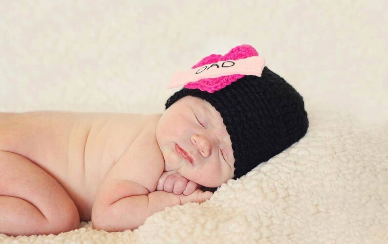 valentines photo prop Tattoo love mom beanie hat....Valentine/'s Love mom hat love Dad Hat -Newborn girl hat infant boy clothes