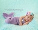 Crocheted Mermaid Tail & Flowers, Pearl Starfish HEADBAND Newborn Mermaid Outfit Baby Mermaid Photo Prop - Mermaid Princess -girl  Bodysuits 