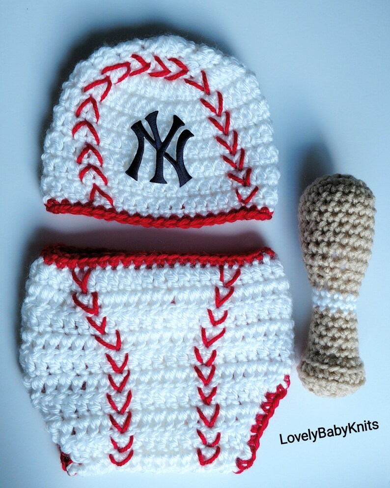 Baby Boy baseball bat Crochet Baseball Diaper Cover Baby Etsy