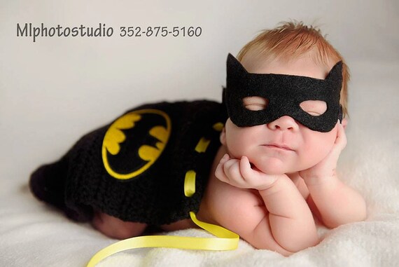 Crochet Bebe Crochet Nouveau Ne Batman Cape Et Masque Cape Etsy