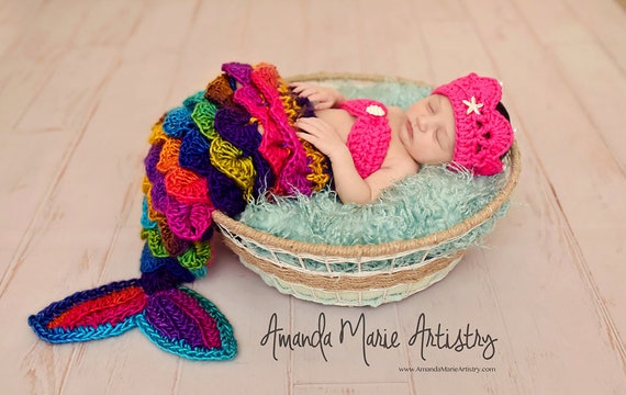 Baby Girl Outfit Mermaid Costume Crocodile Stitch Newborn Mermaid