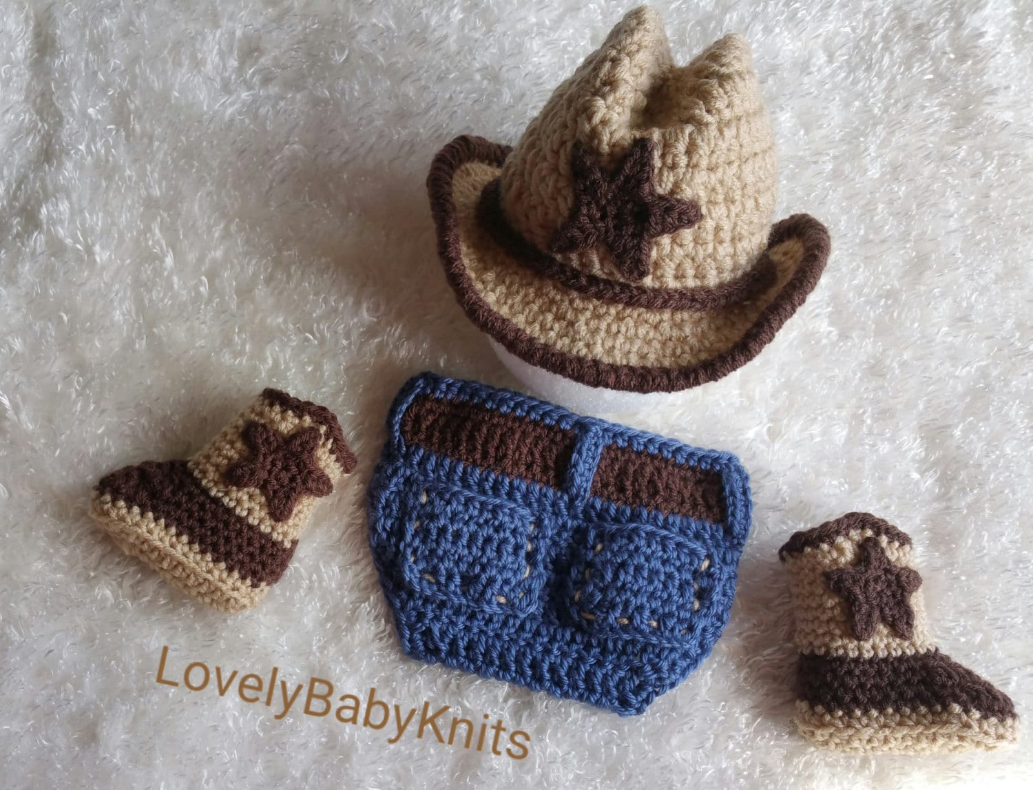 Sombrero Botas Vaqueras Tejidas Para Bebe Conjunto De Vaquero O