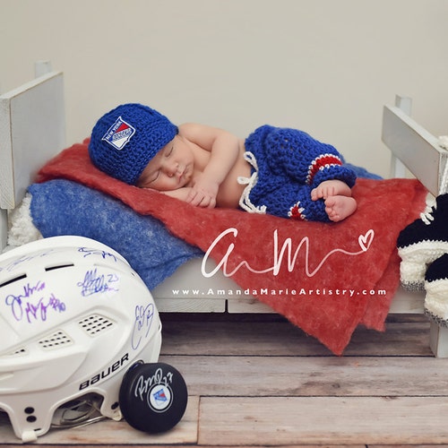 Baby Boy Hockey Set Hat Ice Skates and 