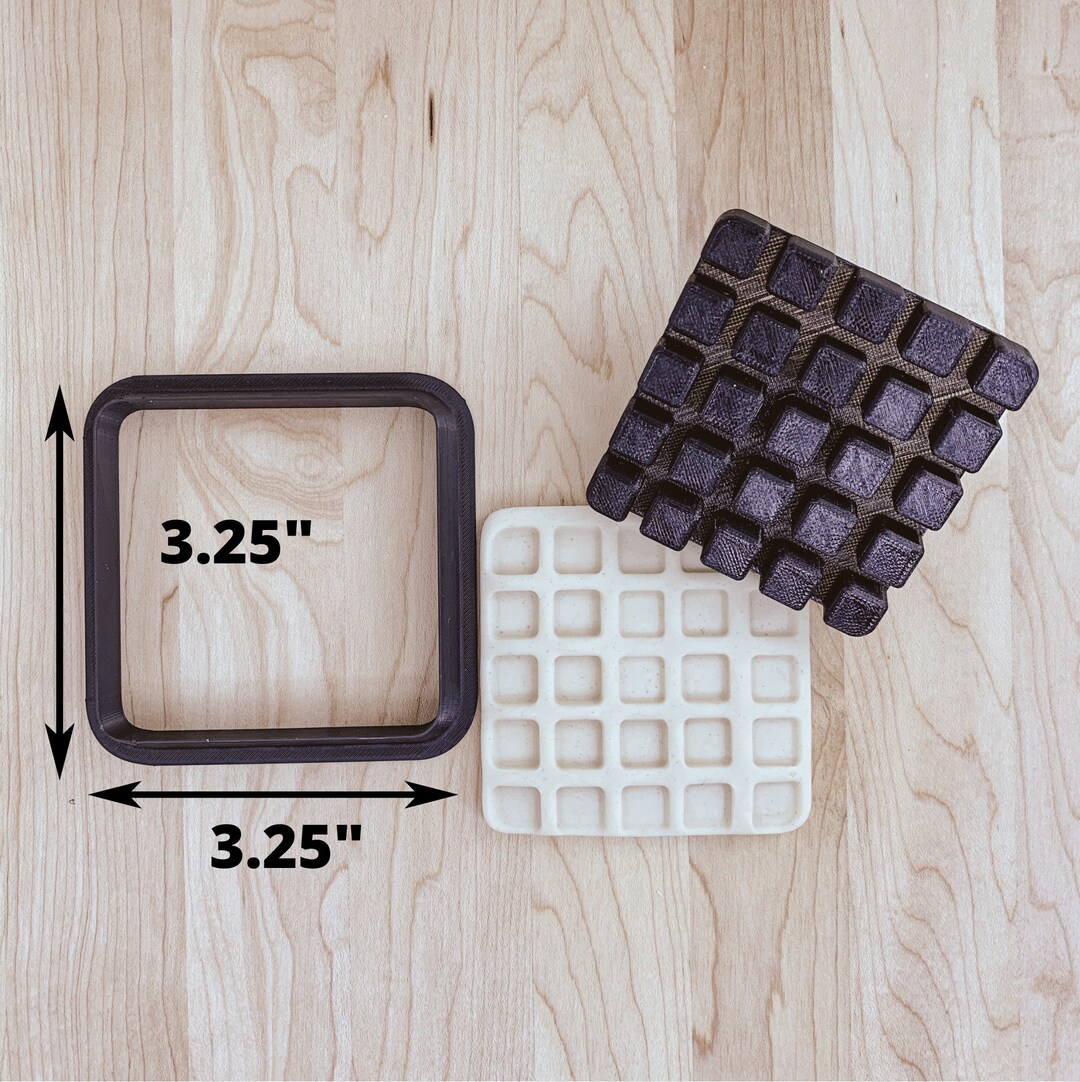 Waffle Cookie Cutter, Waffle Stamp, Waffle Fondant Stamp Etsy