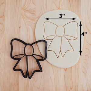 Bow Detailed Cookie, Fondant or Clay Cutter