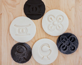 Adinkra Symbol Stamp Set (3) for cookies, fondant, clay
