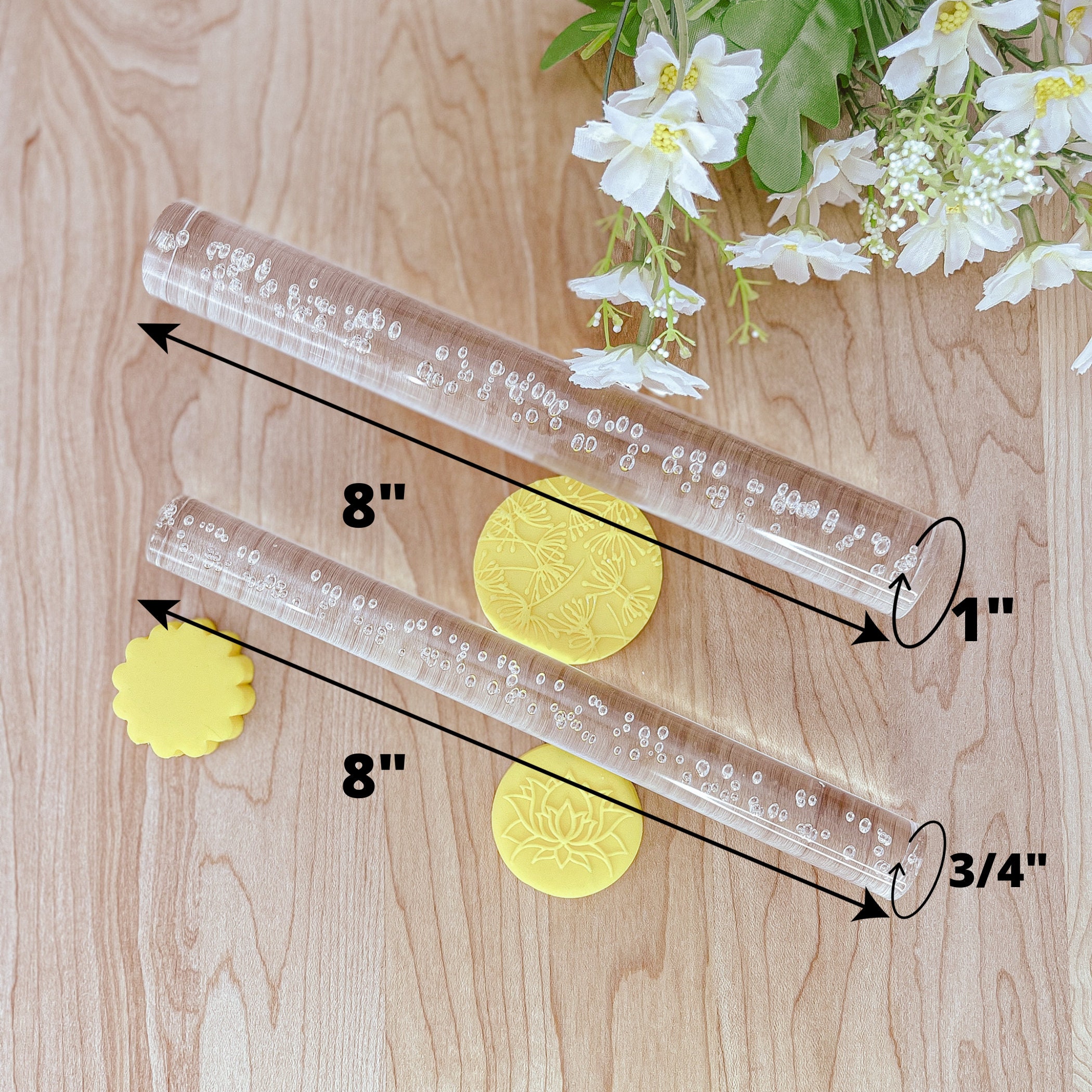 Wooden Rolling Pin Polymer Clay Sculpture Modeling Tool Pressure Mud Stick Clay  Roller 