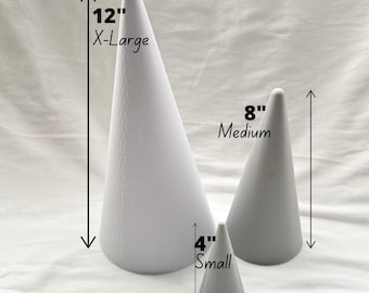 Molde de arcilla para cono de árbol de Navidad para cerámica, 3 tamaños