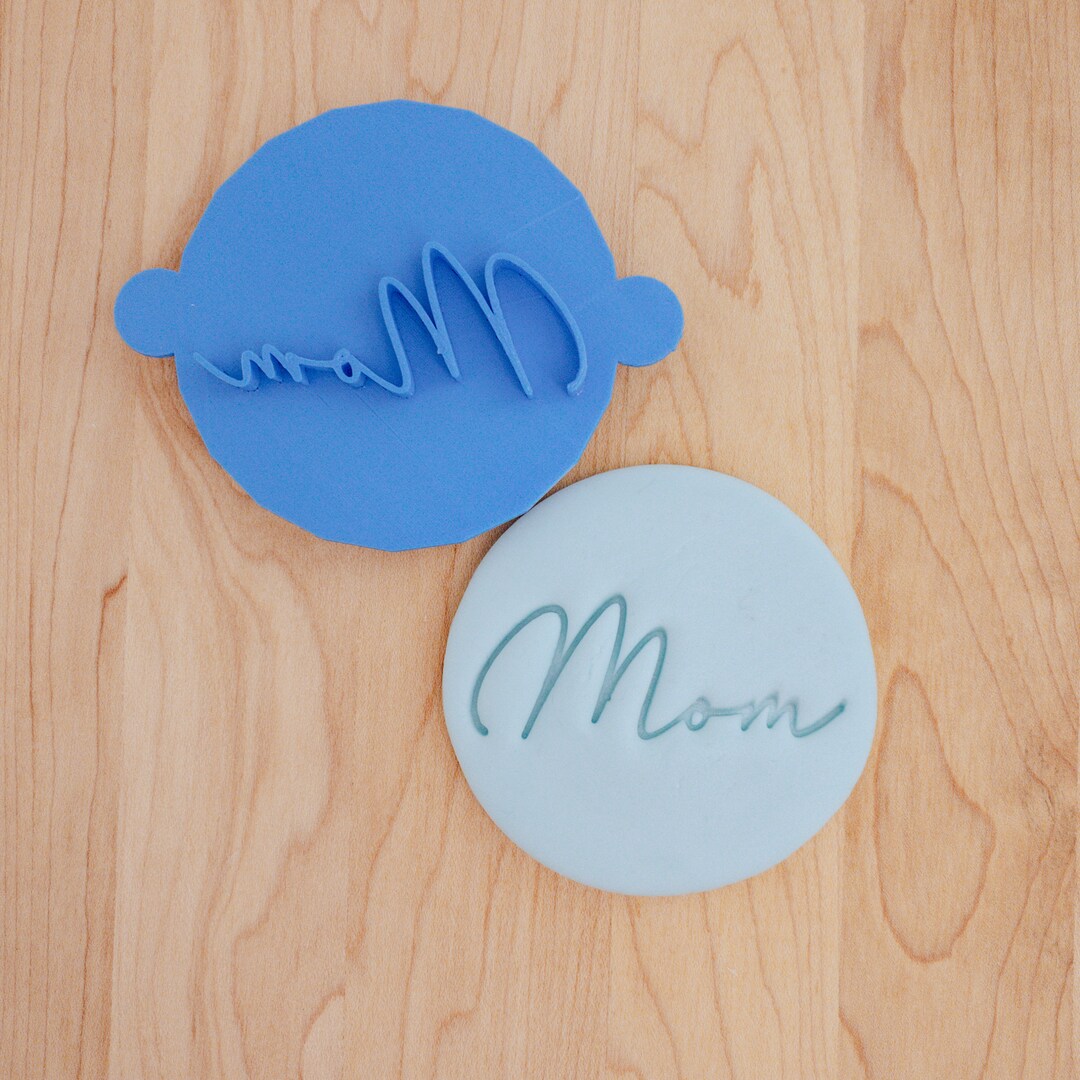 Mom Mother's Day Handwritten Font Stamp INDENTED - Etsy