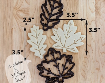 Maple and Oak Leaf Set Fall Thanksgiving Detailed Cutters (2)