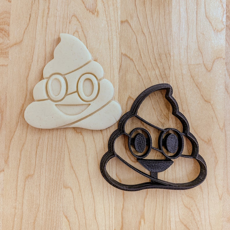 Poop Emoji 2022 Detailed Cookie Fondant Clay Cutter image 4