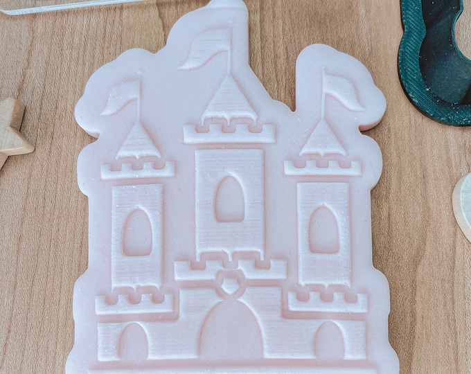 Princess Castle Princess Fondant Cookie Embosser & Cutter, Fairy Tale Castle Birthday Fondant Stamp, Princess Birthday (outbosser debosser)