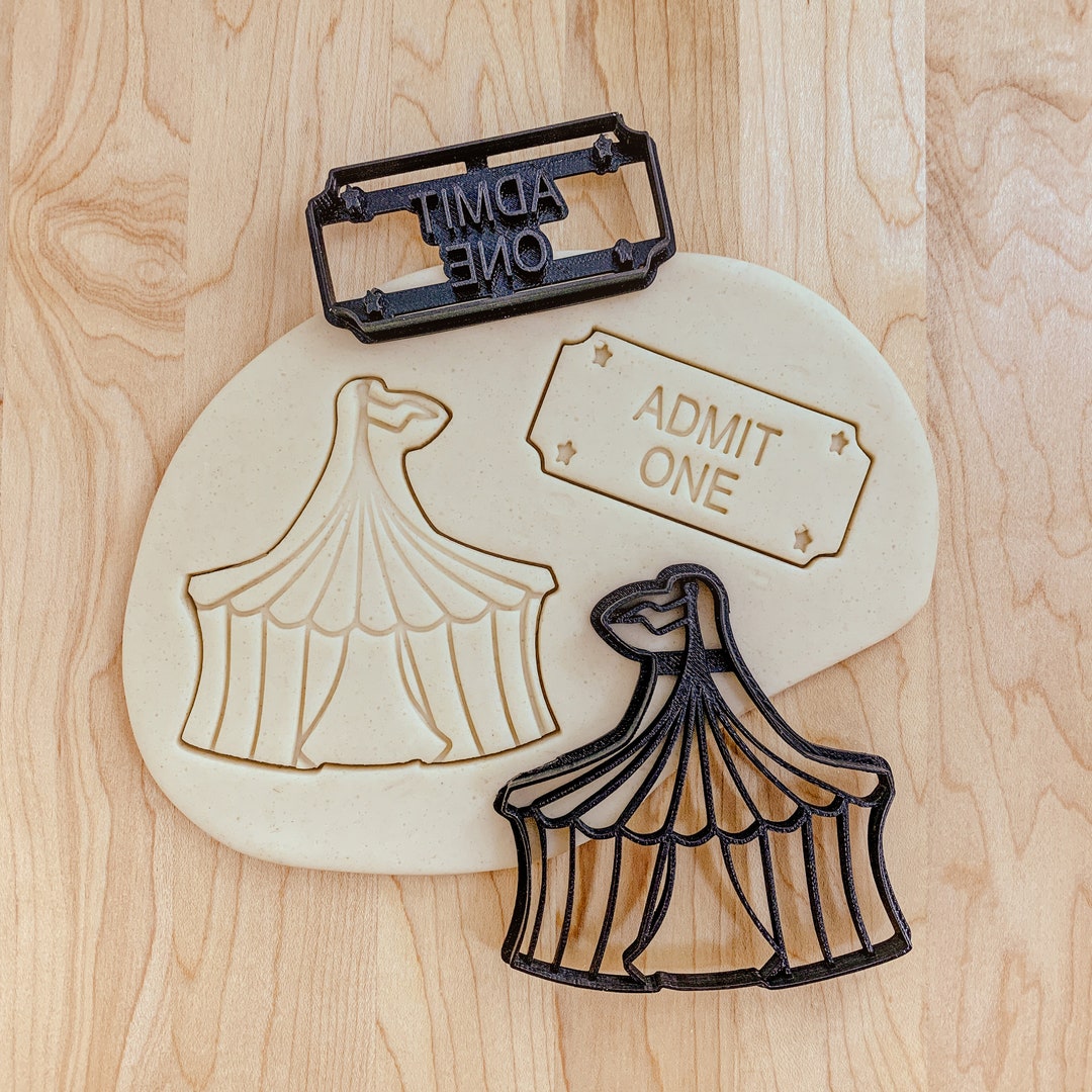 Circus Tent and Ticket Cookie Cutter Set - Etsy