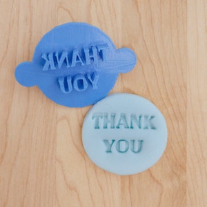 Thank You Cookie Fondant Clay Stamp Embosser
