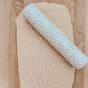 Botanical Leaves Texture Roller Stamp: INDENTED Design