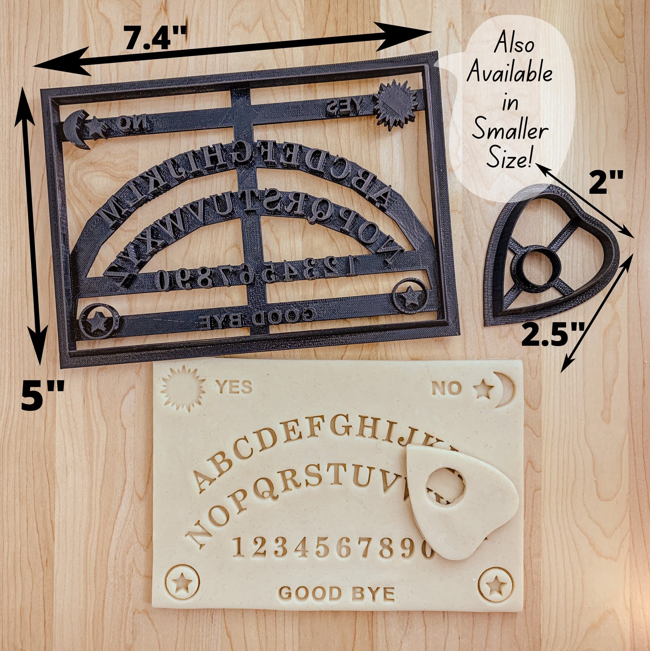 Oracle Board Large Cookie Cutter Set - Halloween Cookie Cutter for Cookies, Fondant or Clay, Pottery, Ceramics and Polymer