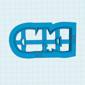 STL File Download 4 inch Dad Cookie Cutter with Imprints