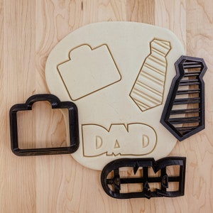 Lot de 3 emporte-pièces pour la fête des pères, cravate, DAD