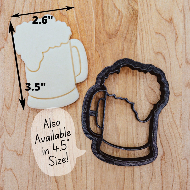 Beer Mug, Beer Bottle 3d Printed Cookie Fondant Clay Cutter Set 2 image 2