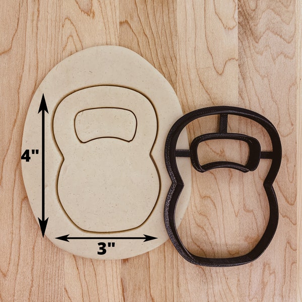 Kettlebell Cookie Cutter, Kettlebell Fondant Cutter, Kettlebell Clay Cutter, Gym Cookie, Exercise Cookie, Weightlifting Cookie