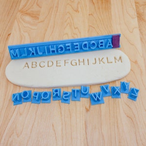 Alphabet/Tramline Uppercase Letter Cookie Stamp/Letter Fondant Embosser Letter Stamps for Clay, Cookie or Fondant/Cookie Embosser image 2