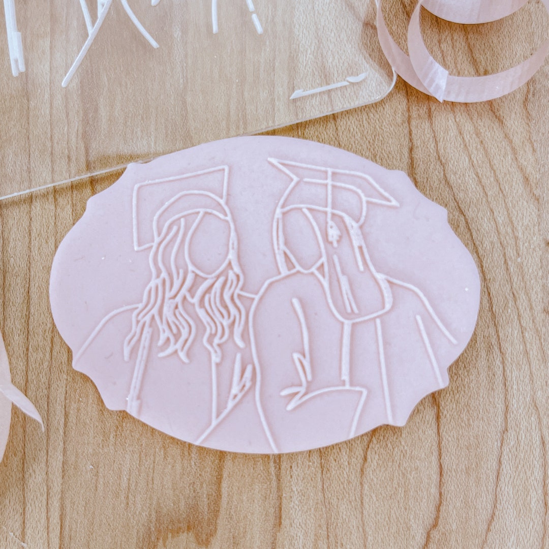 Graduation Embosser: Two Women, Cap and Gown (optional Cutter) - Etsy