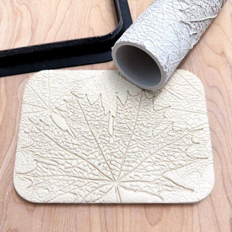 Leaf Texture Roller Stamp - Indented Design (9" or 5") - Etsy