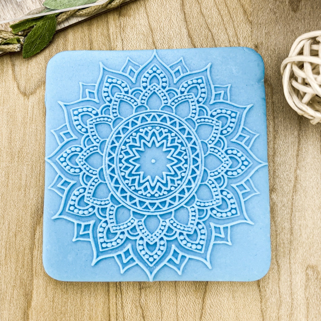 Mandala Fondant Cookie Embosser Stamp, Mandala Fondant Stamp or