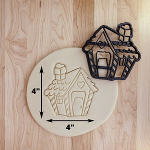 Emporte-pièce à découper maison en pain d'épice : Noël (4 pouces)