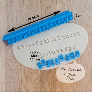 Alphabet / Lowercase "Typist" Serif Font Letter Stamp Embosser Letters Stamps for Clay, Pottery, Cookies or Fondant