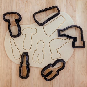 Tool Handyman Father's Day Cookie Cutter Set (5) Saw, Hammer, Drill, Screwdriver, Pliers