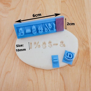 Special Character / Special Character Set Cookie Stamp Fondant Embosser Stamps for Clay, Cookie or Fondant / Cookie Embosser