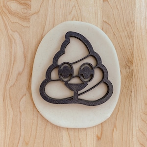 Poop Emoji 2022 Detailed Cookie Fondant Clay Cutter image 3