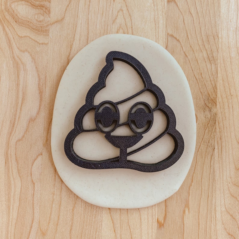 Poop Emoji 2022 Detailed Cookie Fondant Clay Cutter image 3