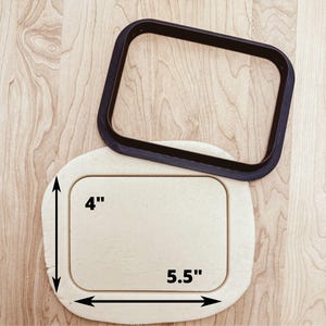 Grand emporte-pièce rectangle à bord arrondi, emporte-pièce pour fondant ou argile, rectangle, emporte-pièce, emporte-pièce pour porte-savon