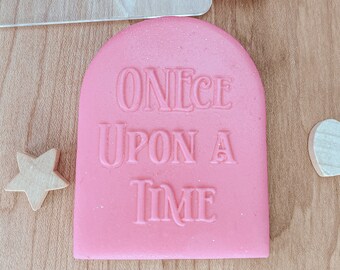 First Birthday Fairy Tale Cookie Embosser Stamp, Once Upon a Time Birthday Fondant Embosser, Birthday Gift Decorating (outbosser debosser)