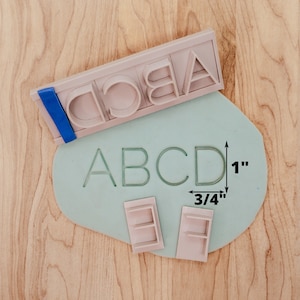 1 Inch Monogram Letter Stamp: Sans Serif Large Size with Holder