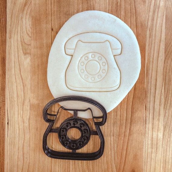Telephone Retro Phone, Old Fashioned Telephone Cookie, Fondant, Clay Cutter  