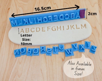 Tramline Alphabet Stamp: Uppercase Sans Serif Letters