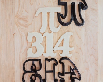 Pi Cookie Cutter Set with Numbers Set of 4