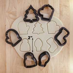 Christmas Winter Cookie, Fondant or Clay Cutter Set Mini (6)