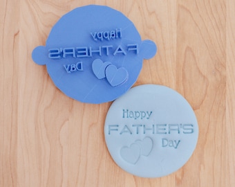 Father's Day / Happy Father's Day Cookie Stamp / Fondant Stamp / Clay Stamp / Embosser