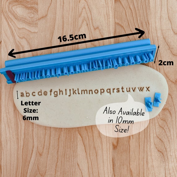 Alphabet / Lowercase "Tramline" Sans Serif Font Letter Stamp